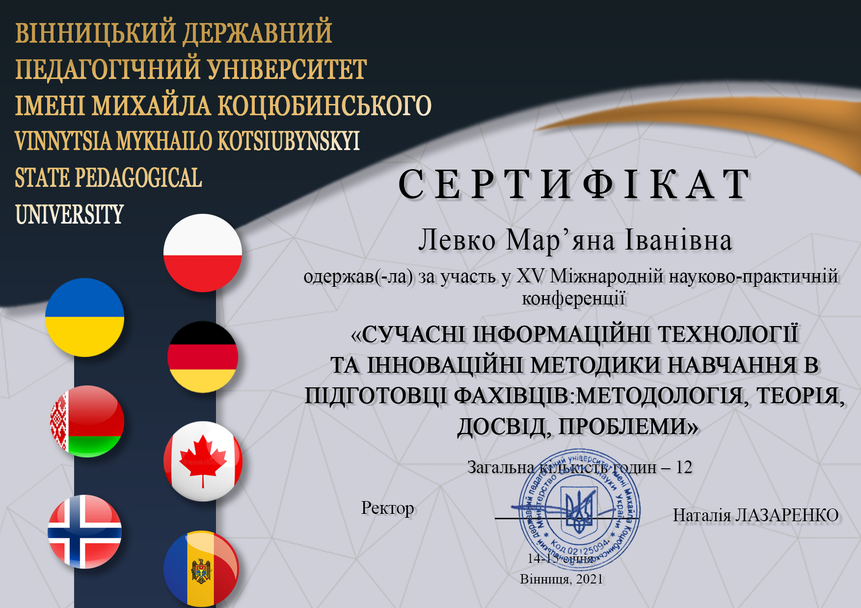 Левко Мар’яна Іванівна 