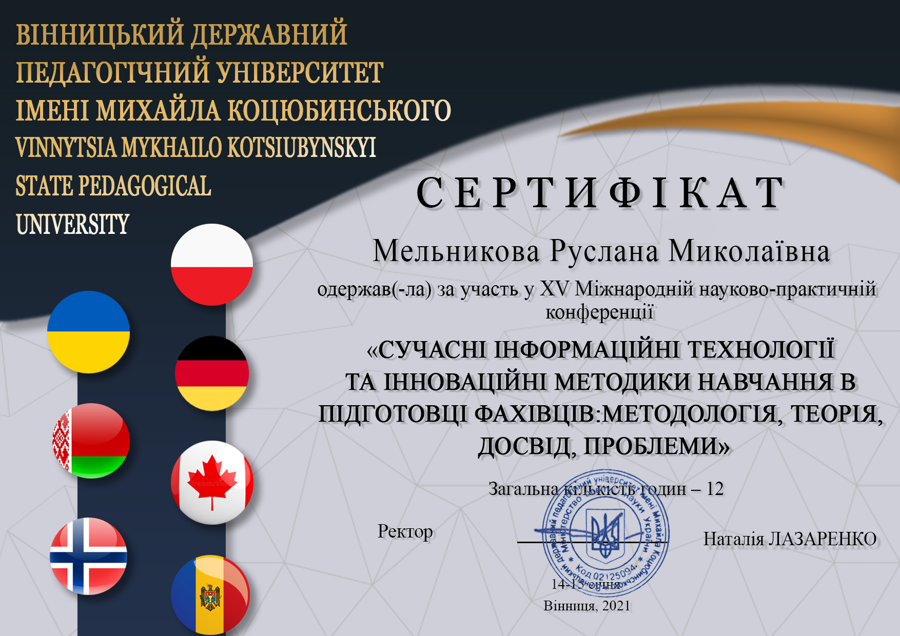 Мельникова Руслана Миколаївна 